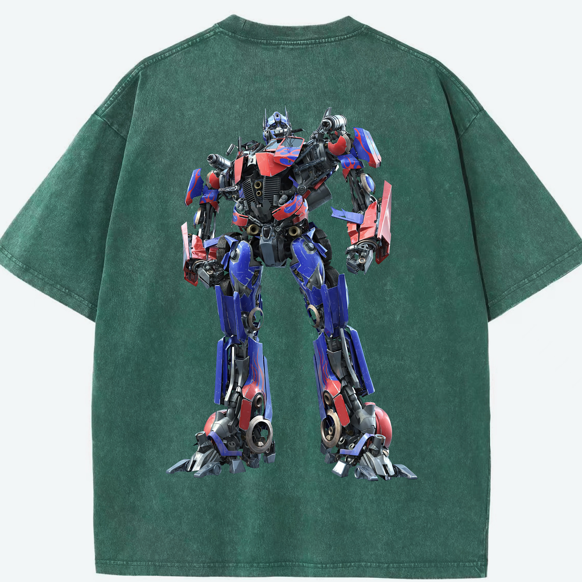 （画像用） Transformers トランスフォーマー 綿100% ヴィンテージ風 半袖Tシャツ（背面プリント）
